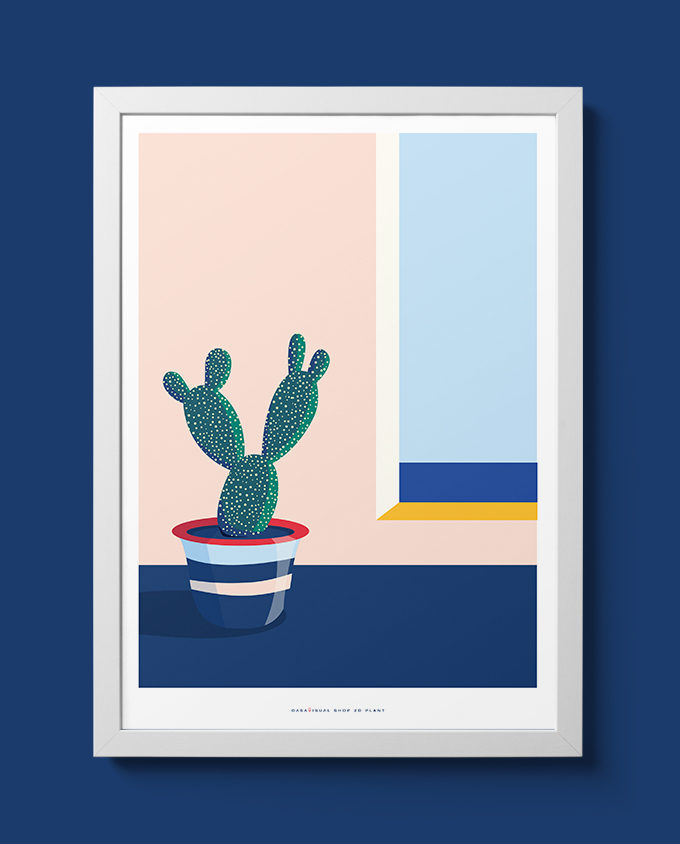 plants cactus posters women room interior design wall art design