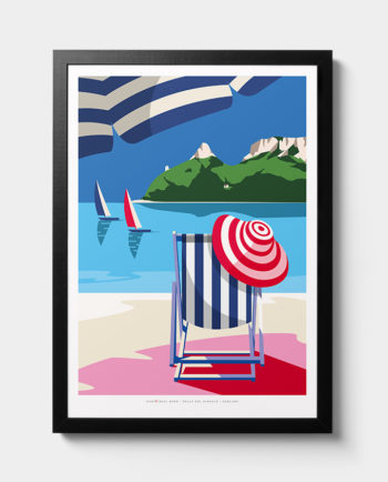 poetto beach cagliari summer sardinia room wall art interior design italian vintage travel posters places