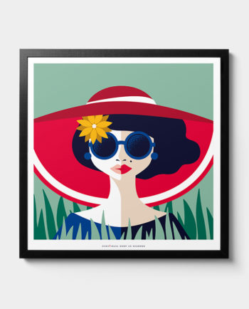 Spring woman posters women seasons room interior design wall art design