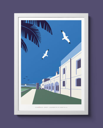 lazzaretto cagliari architecture summer sardinia room wall art interior design vintage travel posters places