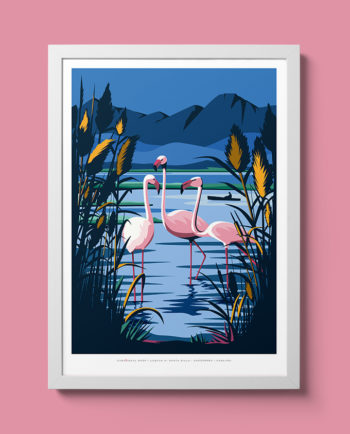 flamingos cagliari architecture summer sardinia room wall art interior design vintage travel posters places pink sardinia