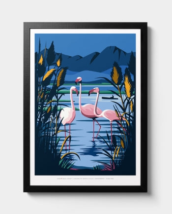 Fenicotteri stagno Cagliari flamingos cagliari architecture summer sardinia room wall art interior design vintage travel posters places pink sardinia