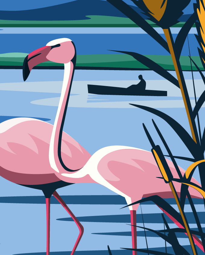 flamingos cagliari architecture summer sardinia room wall art interior design vintage travel posters places pink sardinia