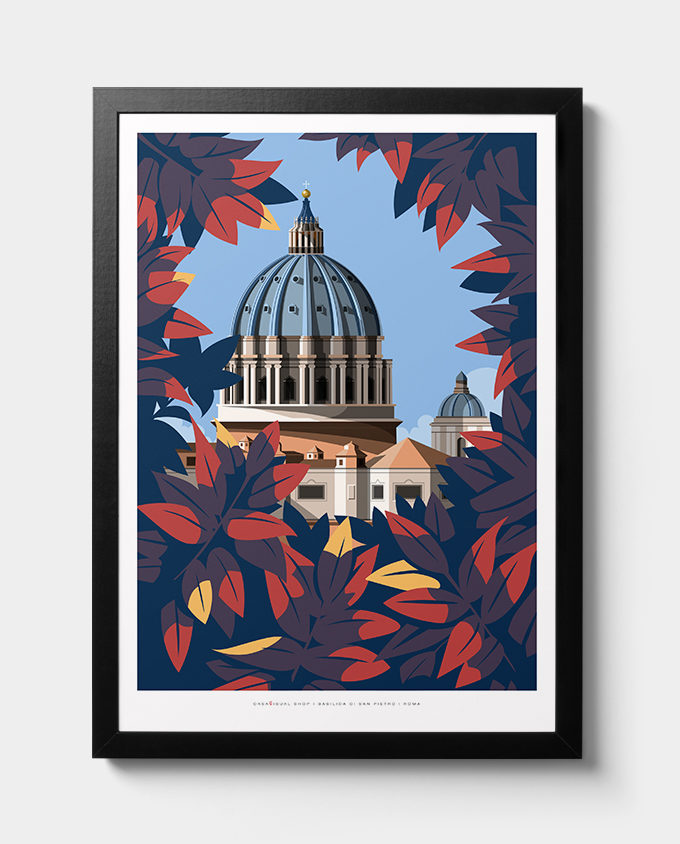 immagine illustrata della cupola di san pietro