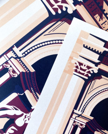 Travel poster about Fontana Di Trevi in Rome, for your wall decor and living room wall art