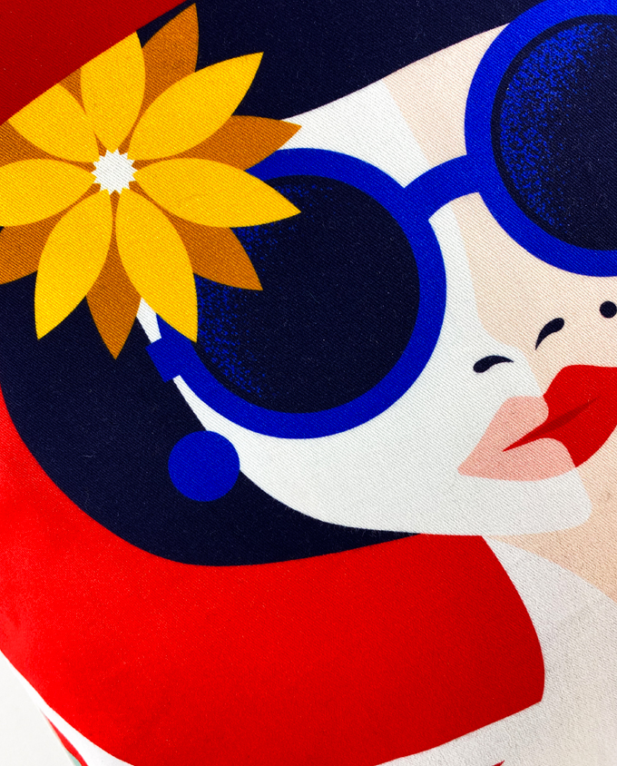 Pillow spring woman vintage room