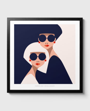 Poster Design illustration about Mother and Daughter