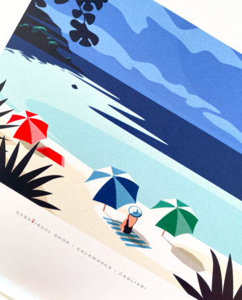 Spiaggi di Calamosca Cagliari. Illustrazione