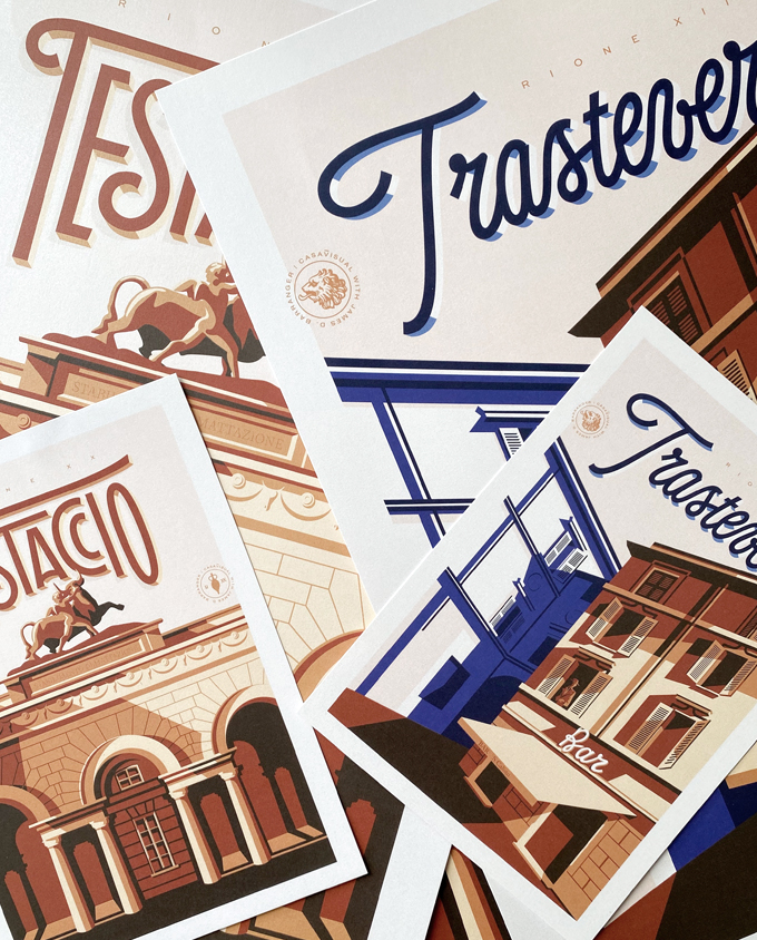 Serie limitata di Travel Vintage poster about Roma