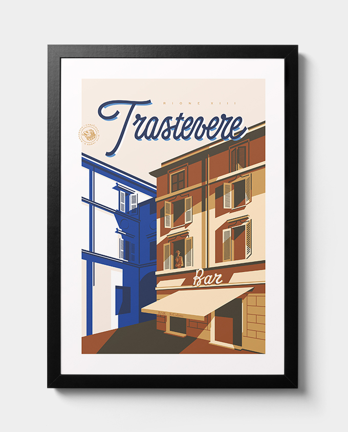 Bar San Calisto illustrazione poster edizione limitata