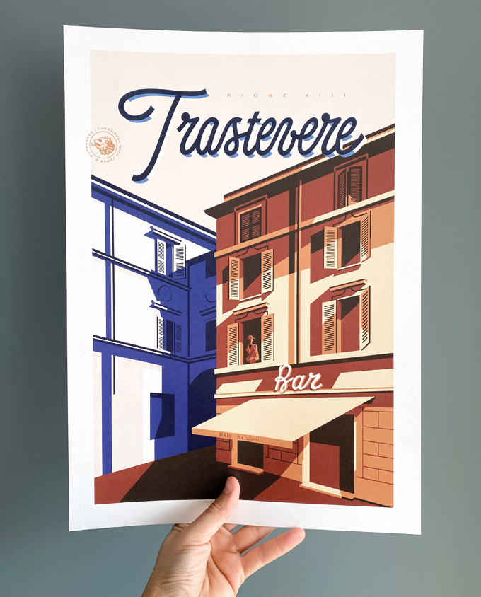 Illustrazione Su Bar San Calisto