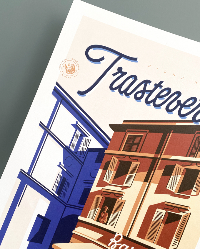 Illustrazione Su Bar San Calisto