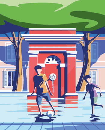 Illustrazione poster edizione limitata San Bartolomeo Cagliari