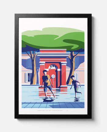 Bambini che giocano a palla in Piazza San Bartolomeo a Cagliari