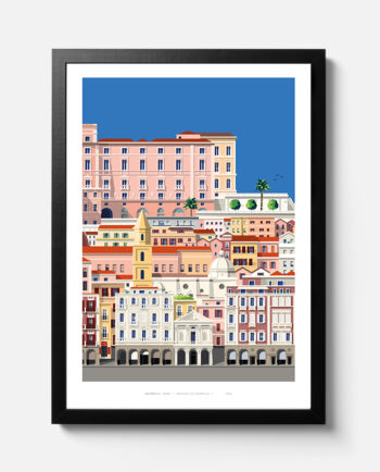 poster illustrato sul Quartiere della Marina di Cagliari